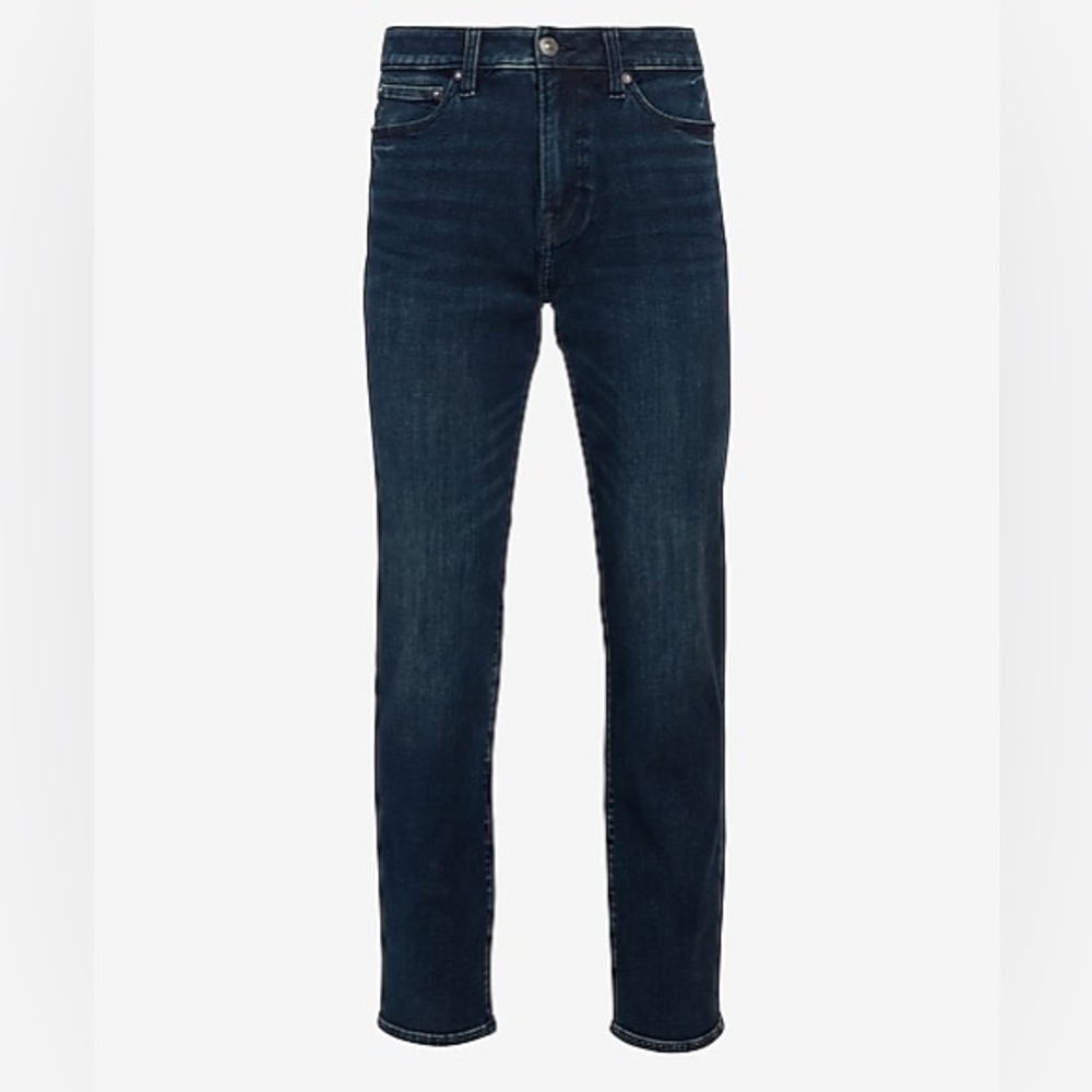 Express Straight Dark Wash Stretch Jeans